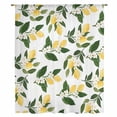 thumbnail image 2 of Lemons Leaves Sheer Curtains 45 Inches Long, Summer Fruits Floral Botanical Light Filering Curtains, Breathable Simi Curtain Privacy Drapes for Kitchen Bathroom Lightweight Small Window Treatment, 2 of 9