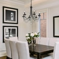 thumbnail image 4 of Golden Lighting Mirabella 6 Light Chandelier in Matte Black, 4 of 6