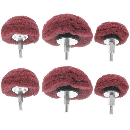 

Scouring Pad Grinding Mushroom Type Hub Drill Buffing Machine Polishing Kit Aluminum Wheel 3 Pcs