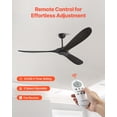 thumbnail image 5 of VEVOR 72 Inch Ceiling Fan without Light, 6-Speed Remote Control, 3-Wood-Blade, Reversible DC Motor, Modern Low Profile Flush Mount Exterior Fan for Bedroom, Living Room, Patio, Indoor/Outdoor, Black, 5 of 9