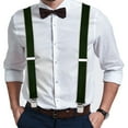 thumbnail image 6 of Buyless Fashion Heavy Duty 2 Pack Suspenders for Men - 48" Adjustable Straps 1 1/2" - X Back with Strong Clips - 5144-2-Olive, 6 of 6