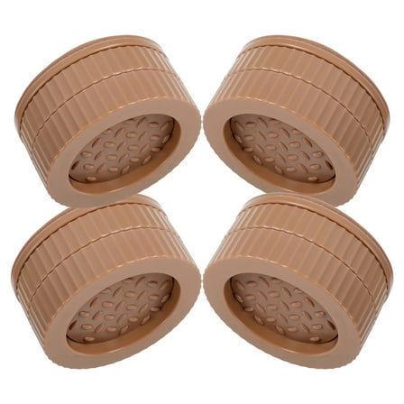 Homoyoyo Brown TPE Furniture Risers 4 Pieces for Easy Installation and Versatile Height Support