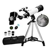 Telescope for Kids Beginners Adults, 70mm Aperture and 500mm Focal Length Astronomical Refractor Telescope Portable Travel Telescope