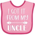 thumbnail image 3 of Inktastic I Got It From My Uncle Boys or Girls Baby Bib, 3 of 4