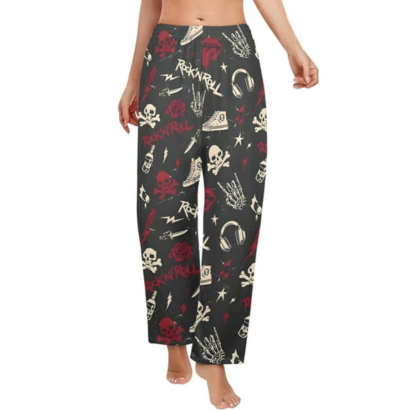 Ladies Sleeping Pajama Pants - Rock Lips - Women's Pajamas - XS