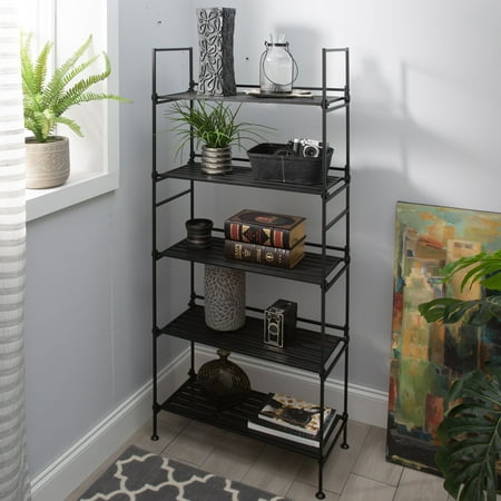 Organize It All 5 Tier Metal Freestanding Shelf in Espresso