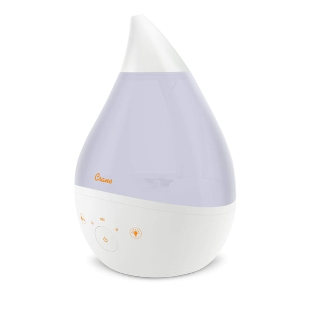 Crane Humidificadores ultrasónicos para recámara y oficina, humidificador de aire 4 en 1 de 1 galón para habitación grande y hogar, filtros humidificadores opcionales, blanco