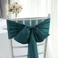 thumbnail image 4 of BalsaCircle 100 Peacock Teal Satin Chair Sashes Bows Ties Wedding Decorations Party Chair Covers Banquet, 4 of 8
