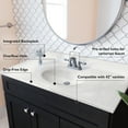 thumbnail image 4 of Design House Cultured Marble 43" x 22" Single Bowl Vanity Top with Centerset Mount and Backsplash, Ivory Swirl, 4 of 21