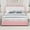 Pink, variant on 4 EVER WINNER Twin Bed Frame, Twin Size Upholstered Platform Bed Frame with Curved Upholstered Headboard, Pink Twin Bed Frame, Pink