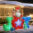 thumbnail image 4 of LuxenHome 6Ft L Reindeer Joy Outdoor Holiday Inflatable with LED lights, 4 of 6