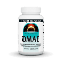 Source Naturals DMAE Dimethylaminoethanol Bitartrate Supports Mental Comcentration* 351 mg - 200 Tablets