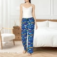 thumbnail image 6 of Lsque Submarines And Whales Print Women's Pajama Pants, Lounge Pant - Comfortable Home Wear,Elastic Waistband, Stylish Design-Large, 6 of 9