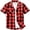 Orange, variant on Men's Plaid Shirts Long Sleeve Button Down Shirt Jacket Summer Bussiness Casual Blouse Tops with Pocket Purple L