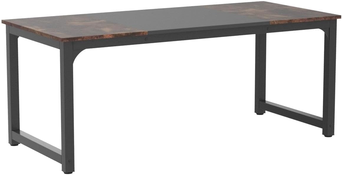 Fnova 70.87'' Extra Large Executive Desk, Home Office Computer Workstation with Thickened Metal Frame, Multipurpose for Conference, Dining, Home Office & Business Use