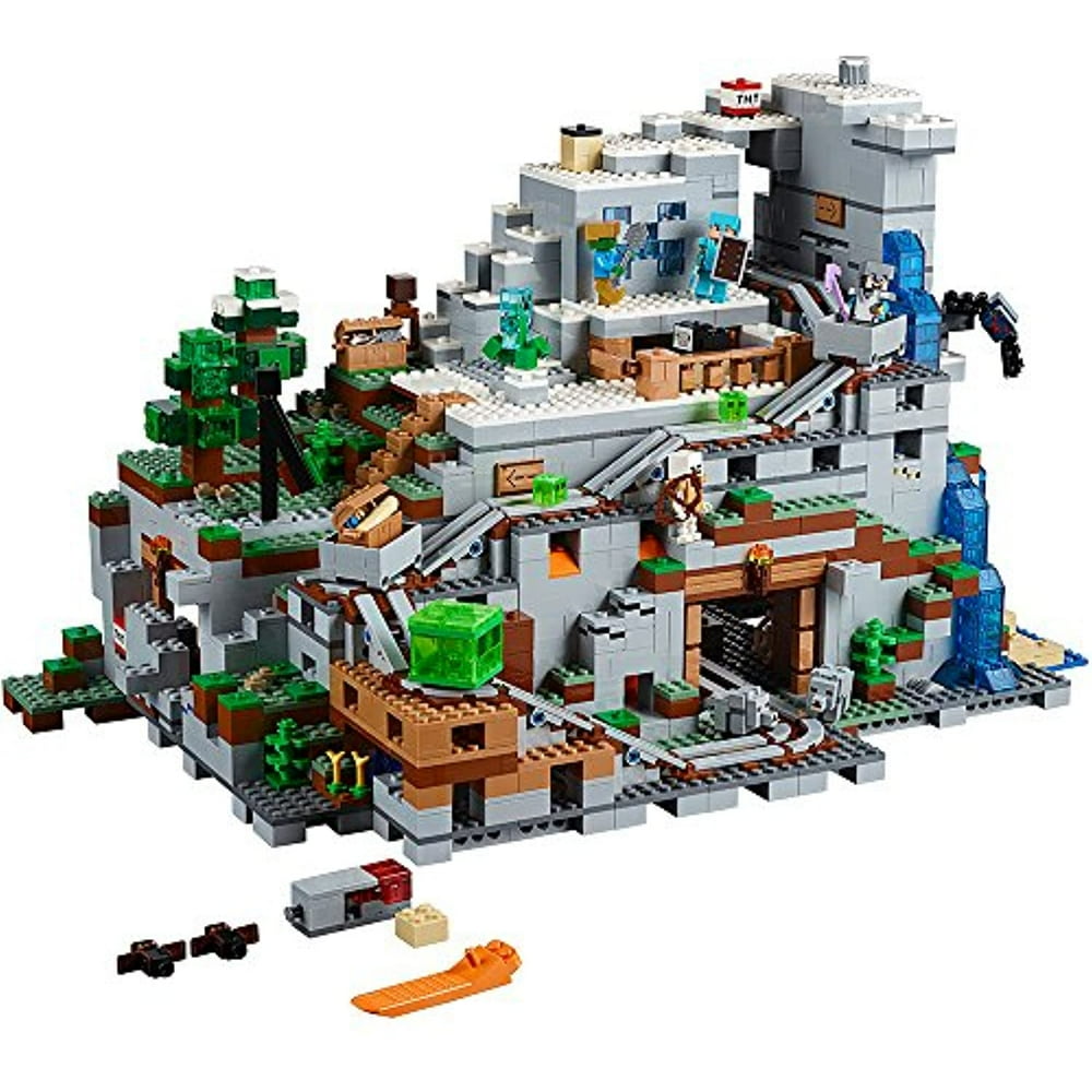 Lego minecraft mountain cave amazon