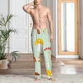 thumbnail image 4 of Salouo Mushroom Bee Print Pajama Pants for Men, Lounge Pants Elastic Waistband Casual Men's sleepwear Loungewear Sleep Pajama Pant -Small, 4 of 7