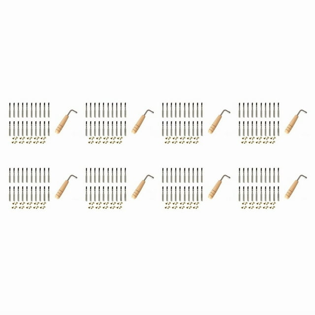 160x Tuning Pin Nails and 160Pcs Rivets,with L-Shape Tuning Wrench,for Lyre Harp Small Harp Musical Stringed Instrument