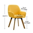 thumbnail image 2 of Art Leon Linen Fabric Accent Chair Swivel Desk Chair,Yellow, 2 of 6
