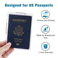 thumbnail image 2 of WHALEZON 5 Pack Clear Passport Cover, Transparent Plastic Passport Protector, 2 of 7