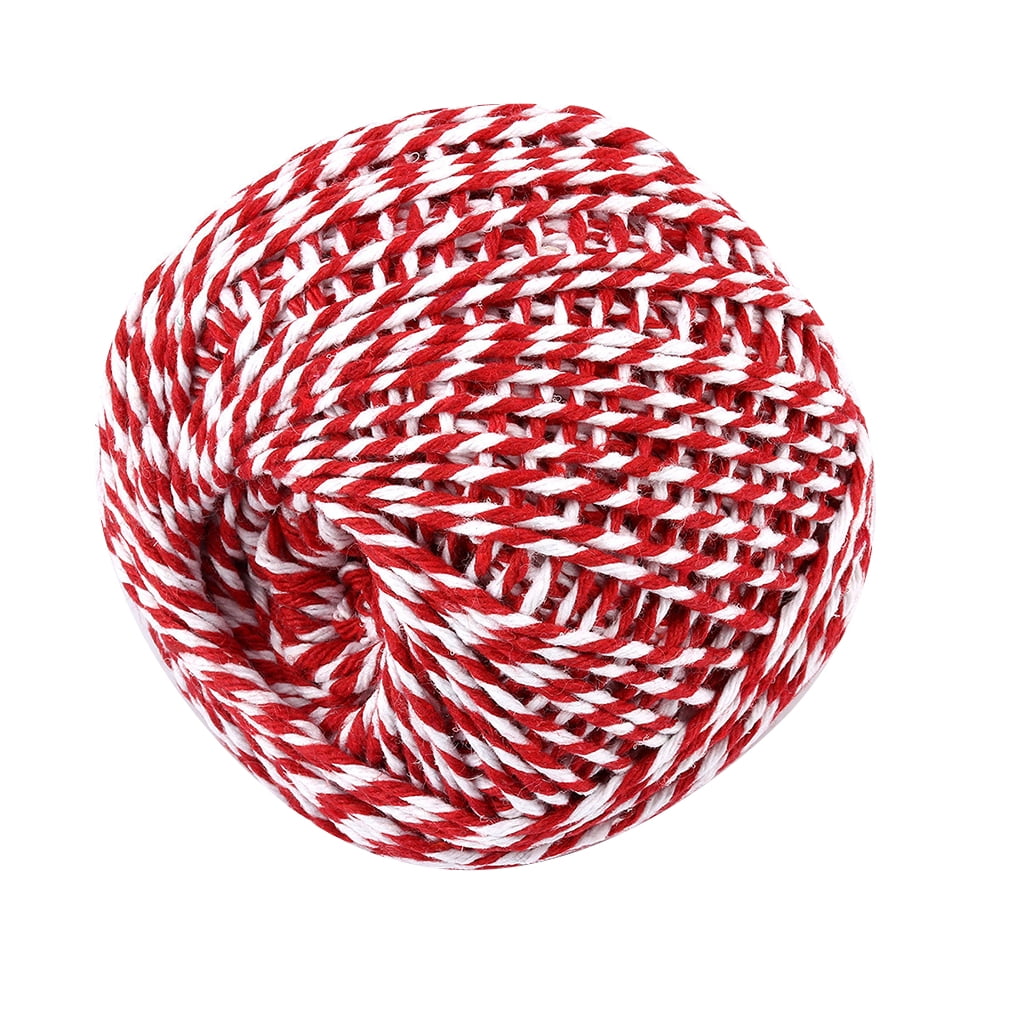 Thread Cotton Sewing Rope Twist Color Sewing Cord DIY Handicraft Woven String Knitting Supplies, Red and White