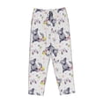 thumbnail image 6 of Uemuo Rabbit And Butterfly Pattern Women's Wide Leg Palazzo Lounge Pants with Pockets Light Weight Loose Comfy Casual Pajama Pants-, 6 of 9
