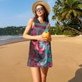 thumbnail image 3 of Balery Psychedelic Hairless Cat Vestidos de verano para mujer con estampado: vestido holgado sin mangas, vestido playero informal y cómodo para días calurosos., 3 of 7