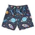 thumbnail image 2 of joogoo Boys Swim Trunks Space Stars Planet Beach Board Shorts Drawstring Swimsuit 3T, 2 of 6