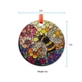 thumbnail image 5 of Bee and Flower Ornament Suncatcher  Round Honeycomb Window Hanging, Colorful Floral Garden Decor, Nature Lover Gift, Sun Catcher, 2025, Holiday 2025, Festive Home Accent,, 5 of 5