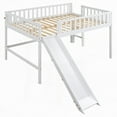thumbnail image 6 of Full Size White Bed with Ladder & Slide, Pine Wood & MDF, 6 of 16