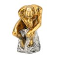 thumbnail image 4 of Adorno De Estatua De Pensador, Figura De Hombre Pensante Resistente A La Abrasión, Amplia Aplicación, Mano De Obra Fina Compacta De 9,8 Pulgadas Para Dormitorio, 4 of 7