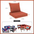 thumbnail image 2 of Set de cojines para asiento exterior Favoyard impermeable 60x60 cm, 2 of 6