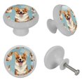 thumbnail image 4 of Corgi Dog Fluorescent Drawer Pulls with Screws: Round 4-Pack, Glow-in-the-Dark Knobs for Cabinets, Wardrobes, and Dressers - Furniture Decor with Fluorescence Handles, Crystal Knobs, 4 of 6