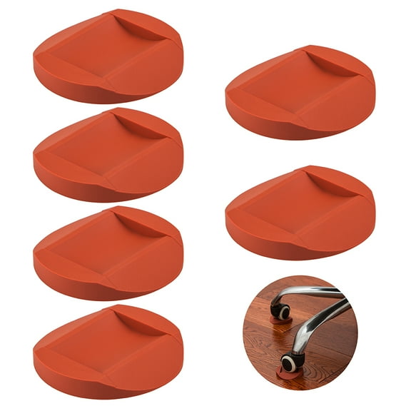 AIFUDA 6 Pcs Rubber Furniture Caster Cups, Furniture Coasters Anti-Sliding Floor Grip Floor Protectors for All Floors & Wheels of Furniture Sofas
