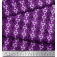 thumbnail image 2 of Soimoi Modal Satin Fabric Geometric Block Printed Craft Fabric by The Yard 42 Inch Wide, 2 of 3