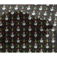 thumbnail image 4 of oneOone Viscose Chiffon Black Fabric Snowman & Tree Dress Material Fabric Print Fabric By The Yard 42 Inch Wide, 4 of 4