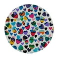 thumbnail image 2 of PIKWEEK Fitable Fitted Round Table Cover with Elastic Colorful Puzzle Cartoon Art Style Round Fitted Table Cover with Elastic Edges Abstract Tables, 2 of 7