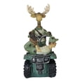 thumbnail image 5 of Rustic Western Elk Moose With Captured Man Hunter Driving ATV Car Figurine, 5 of 9