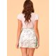 thumbnail image 3 of INSPIRE CHIC Minifalda A Capas De Gasa Con Estampado Floral Para Mujer Blanco XL, 3 of 6