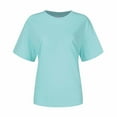 thumbnail image 4 of KUKOOSONG Women T Shirts Short Sleeve Loose Fit Basic Tees Summer Crew Neck Workout T-shirts, 4 of 6