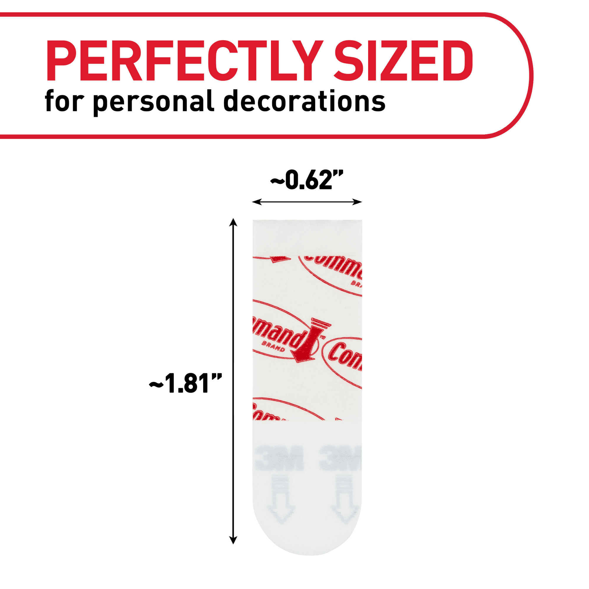 Command 17024-60ES 60-Pack  Poster Strip Pack - Quantity 6
