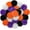 Black/Orange/Purple/White, variant on 2Inch Large Pom Poms for Crafts - 30 pcs Faux Fur Pompoms Fluffy Balls for Fall Decorations Christmas Handmade Gifts, Red/Green/White