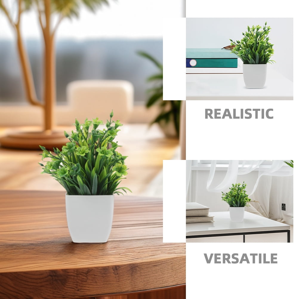 12 pcs  Artificial Greenery Farmhouse Realistic Faux Plants Indoor Decoration Artificial Plants in Pots Fake Green Plants for Living Room Office