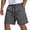#04 Dark Gray 【Mix & Match: Stock Up on Your Favorite Colors】, variant on Men's Classic Solid Beach Casual Shorts, Elastic Custom Drawstring Waist Functional Side Pockets Soft Light Fabric, Multi Tone Relaxed Five Inch Shorts for Spring Summer Daily
