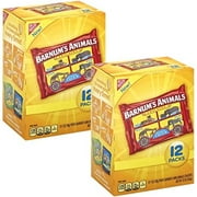Animal Crackers Curated by Barnum | 1 Oz Single Serve Packs | 2 Boxes of 12 (Total 24 Packs)