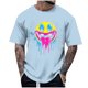 thumbnail image 1 of Blusas y camisas de manga corta y cuello redondo para hombre. Blusas/camisetas de manga corta con cuello redondo y estampado de Halloween para hombre. Blusa para hombre., 1 of 4
