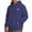 Navy, variant on Men Fall Winter Basic Hooded Sweatshirt Solid Color Long Sleeved Loose Pullover Sweater with Pockets Casual Sports Workout Hoodies for Men