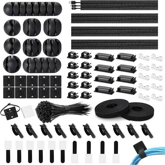 FACEGA Cord Organizer,Cable Kit Cable Management,Organize Cables Cable Clips