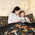 thumbnail image 4 of Homewish Botanical Mushrooms Twin Comforter Sets,Vintage Botanical Fungi Bedding Set,Red Yellow,Black Reversible,2-Piece,1 Comforter and 1 Pillowcase, 4 of 7