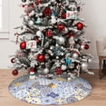 thumbnail image 5 of Sikiie Colorful Mandalas 30-48 inches {designName} Print Christmas Tree Skirt Snowman Xmas Tree Skirt with Edge Christmas Decorations for Holiday Party-30", 5 of 7